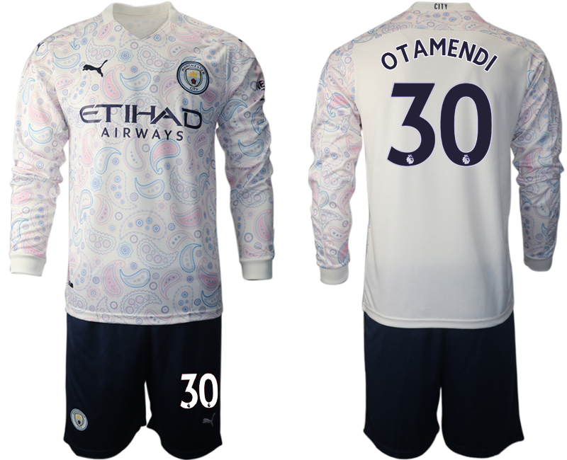 2021 Men Manchester city away long sleeve #30 soccer jerseys